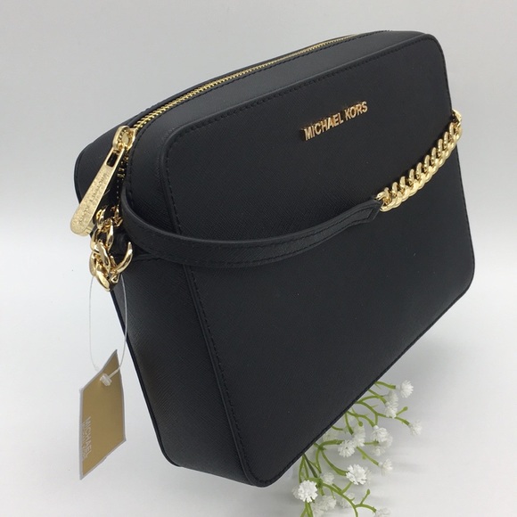 MICHAEL KORS JET SET ITEM LG EW CROSSBODY Black NWT - Picture 3 of 8